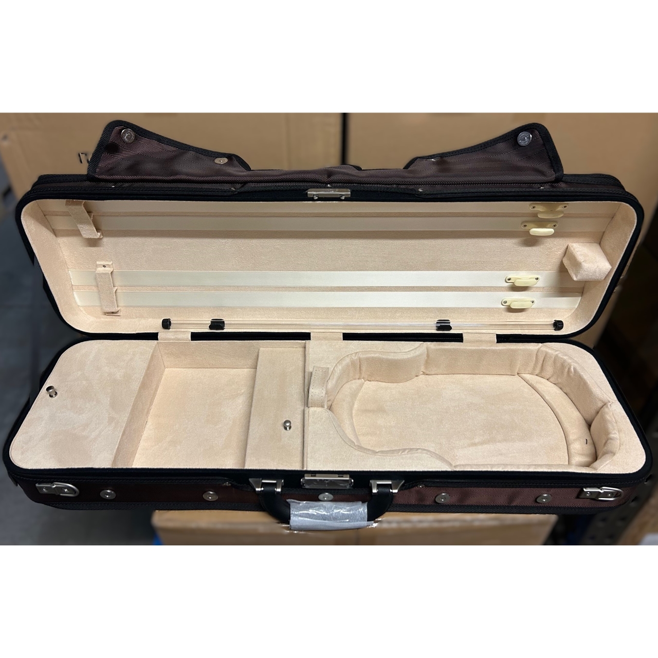 San Bernardo Violinkoffer 4/4 braun/beige