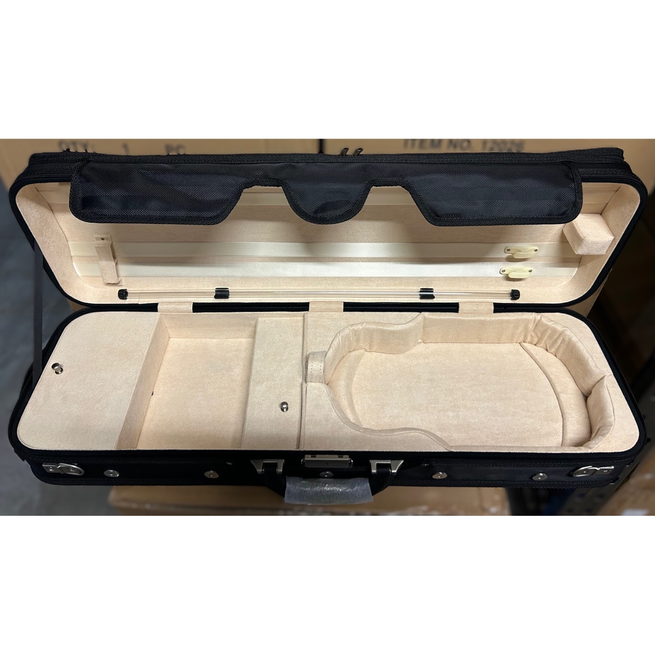 San Bernardo Violinkoffer 4/4 schwarz/beige
