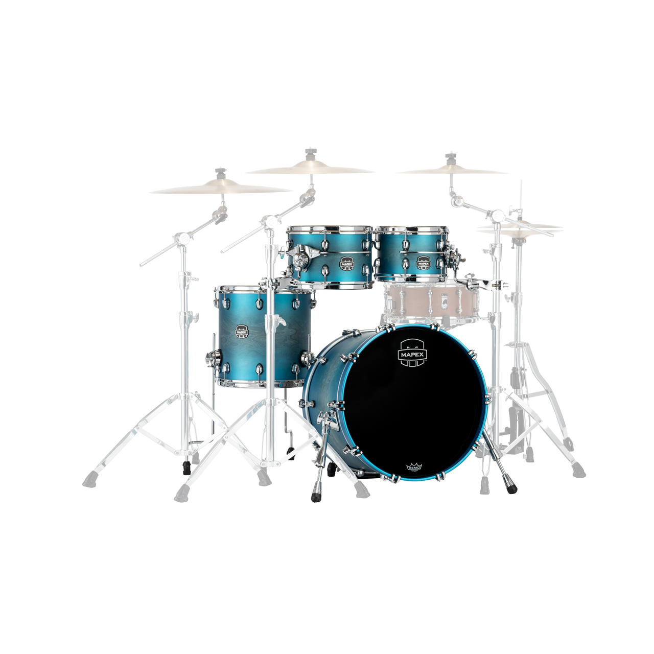 Mapex SE504XB Saturn Evolution Shellset 4-teilig, Exotic Azure Burst