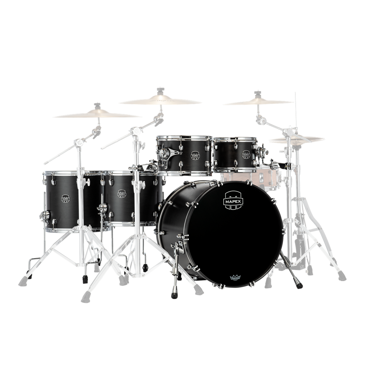 Mapex SR628XU Saturn Studioease Shellset 5-teilig, Satin Black