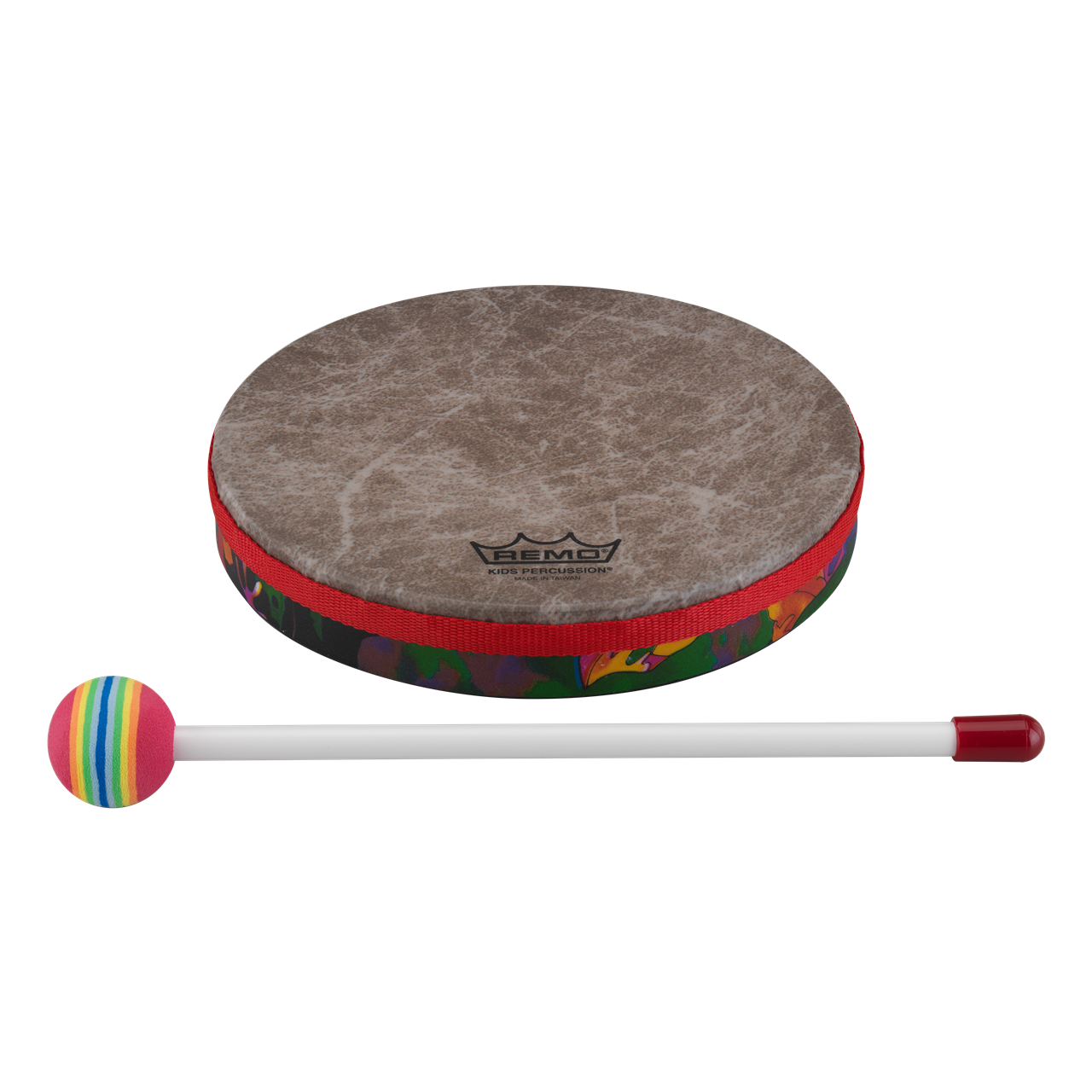 Remo KD-0108-01 Kids Frame Drum, 8" Rain Forest