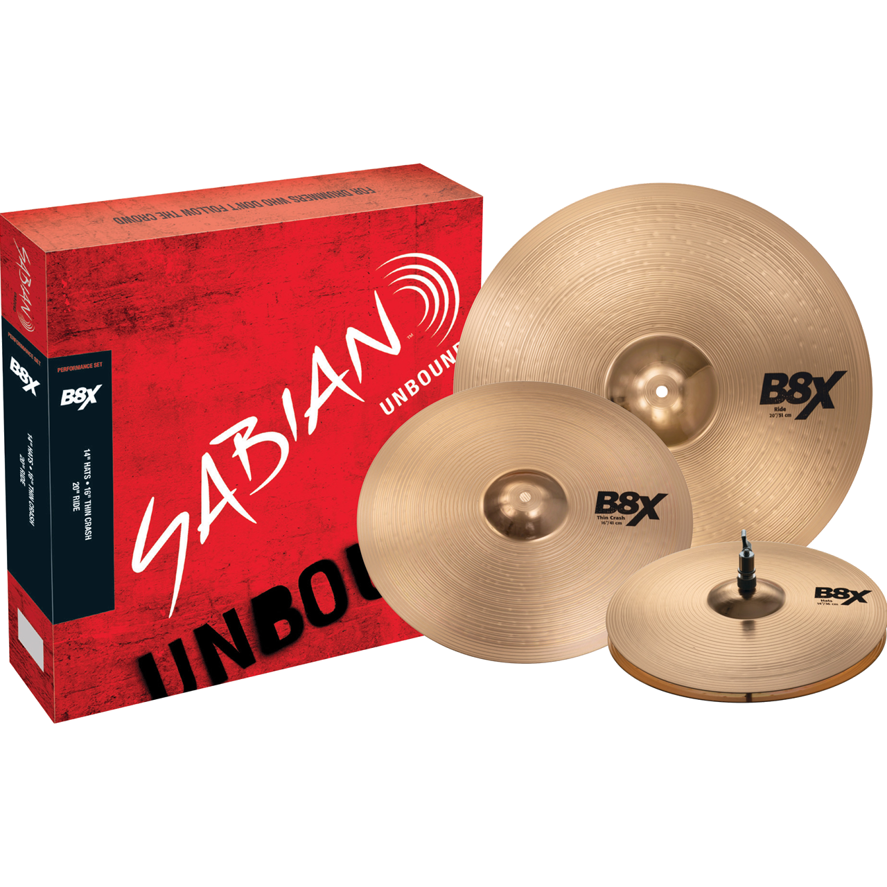 Sabian B8X Performance Cymbalset