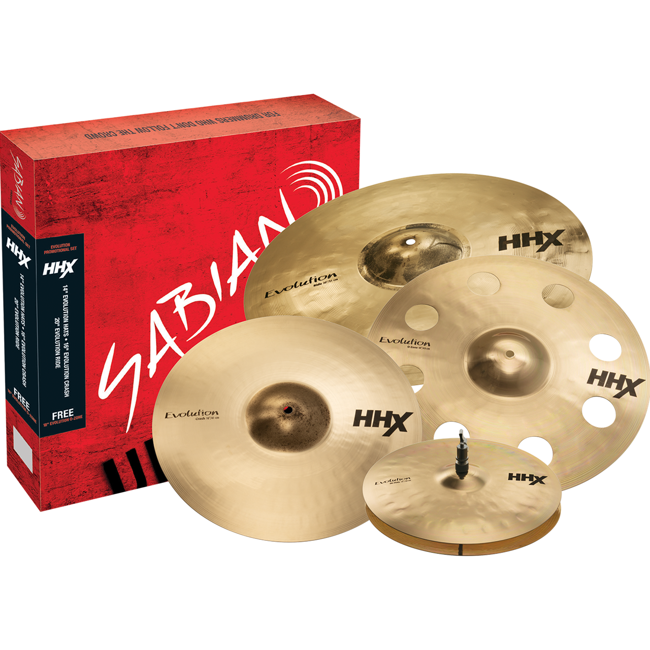 Sabian HHX Evolution Promotion Cymbalset, 4-teilig