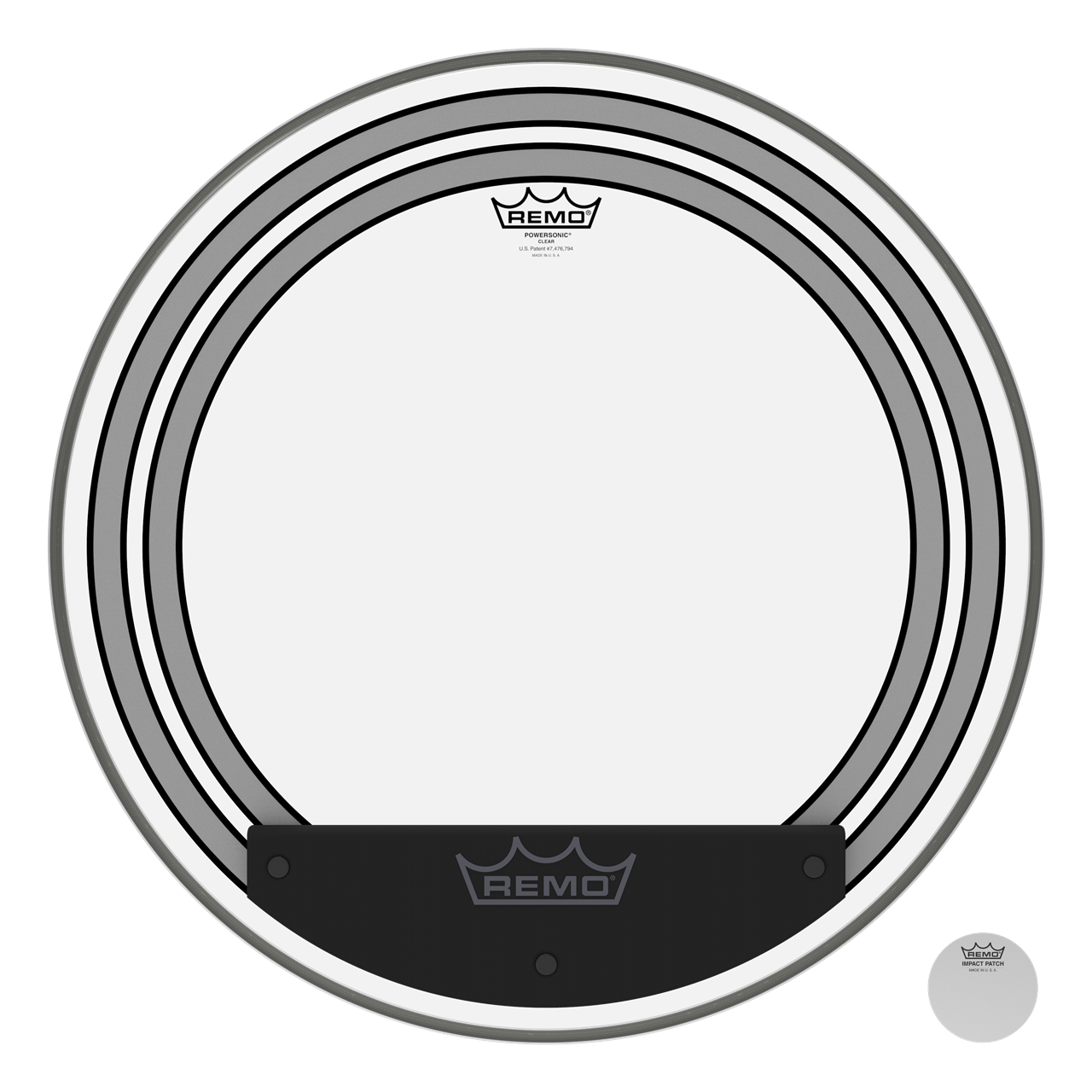 Remo PW-1318-00 Powersonic Clear, 18" Bass Drum Fell