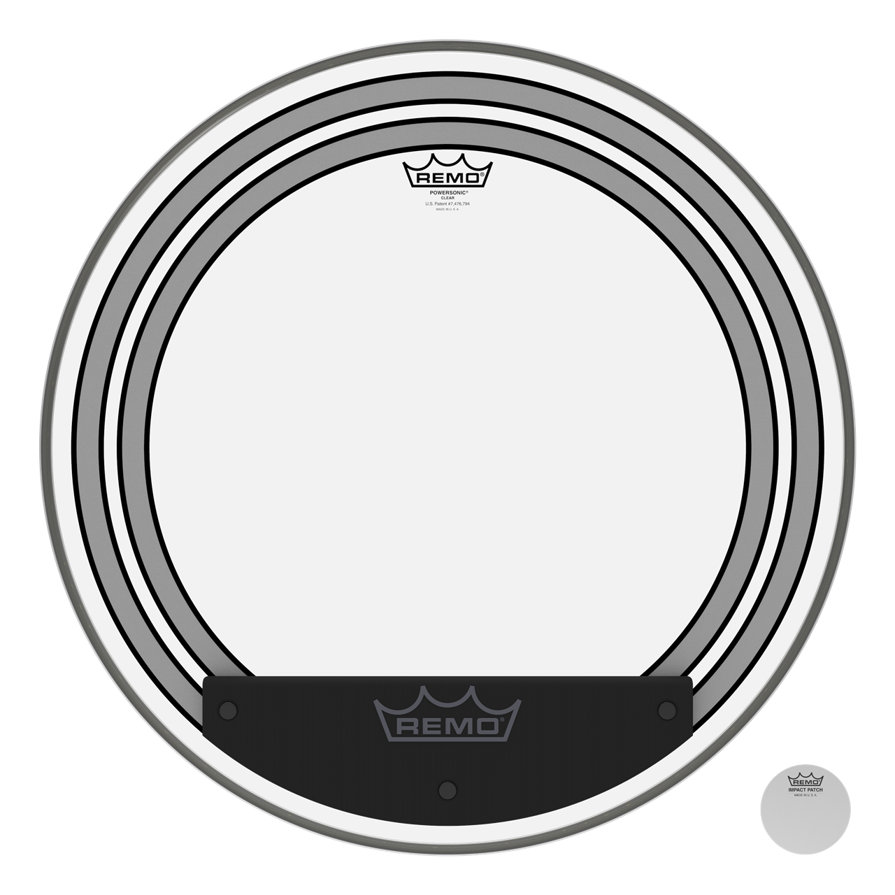 Remo PW-1324-00 Powersonic Clear, 24" Bass Drum Fell