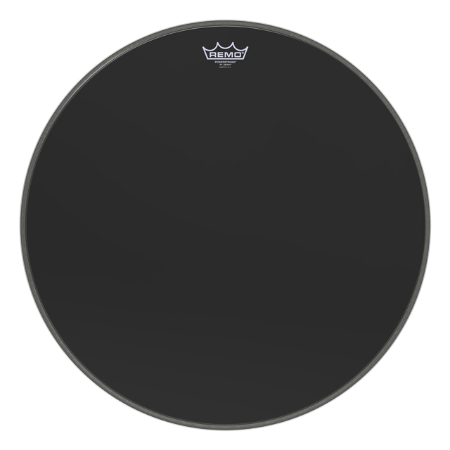 Remo P3-1028-ES Powerstroke3 Ebony, 28" Bass Drum Resonanzfell