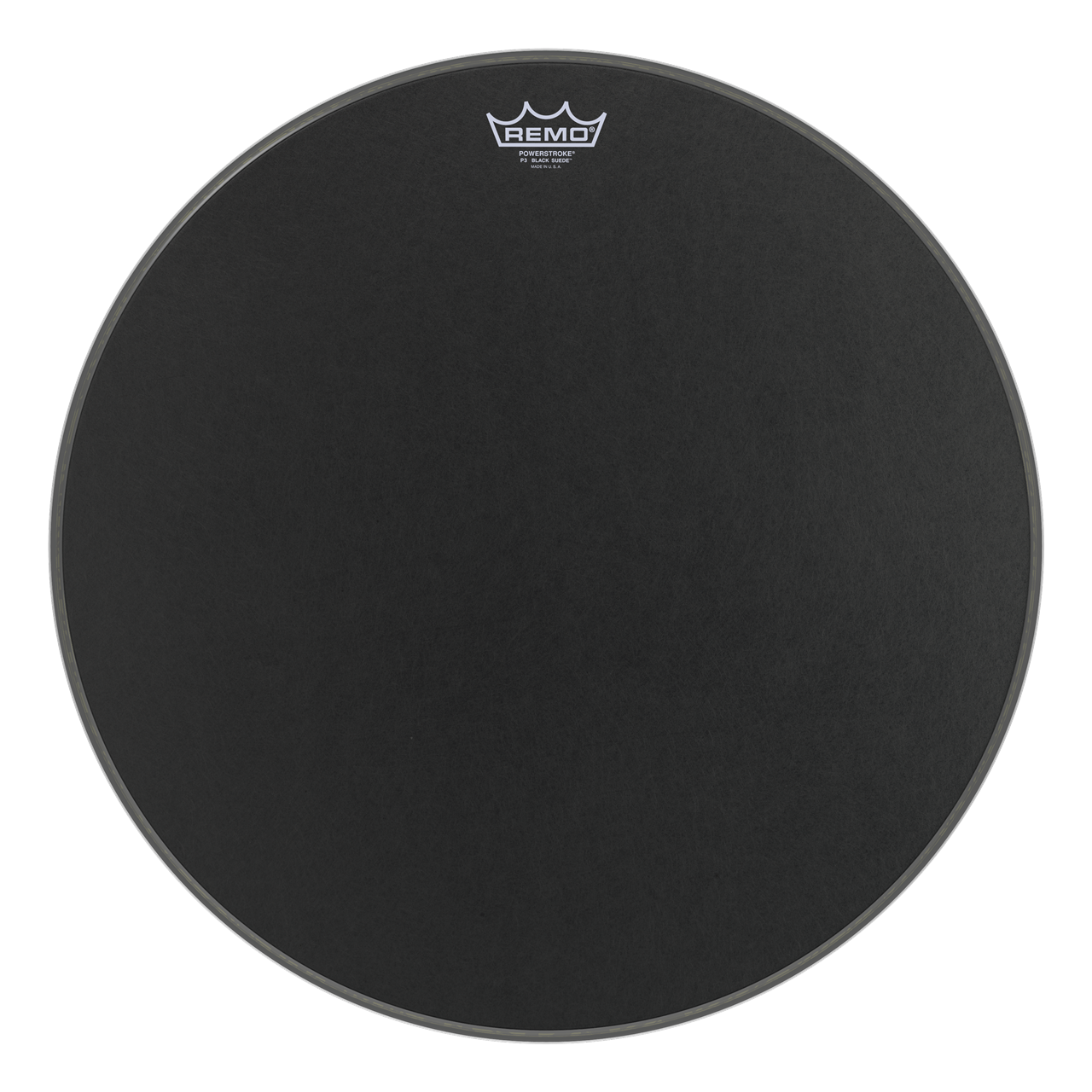 Remo P3-1822-ES Powerstroke3 Black Suede, 22" Bass Drum Fell