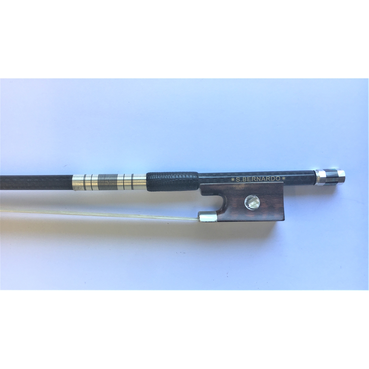 San Bernardo Violinbogen 4/4 Carbon rund Silber