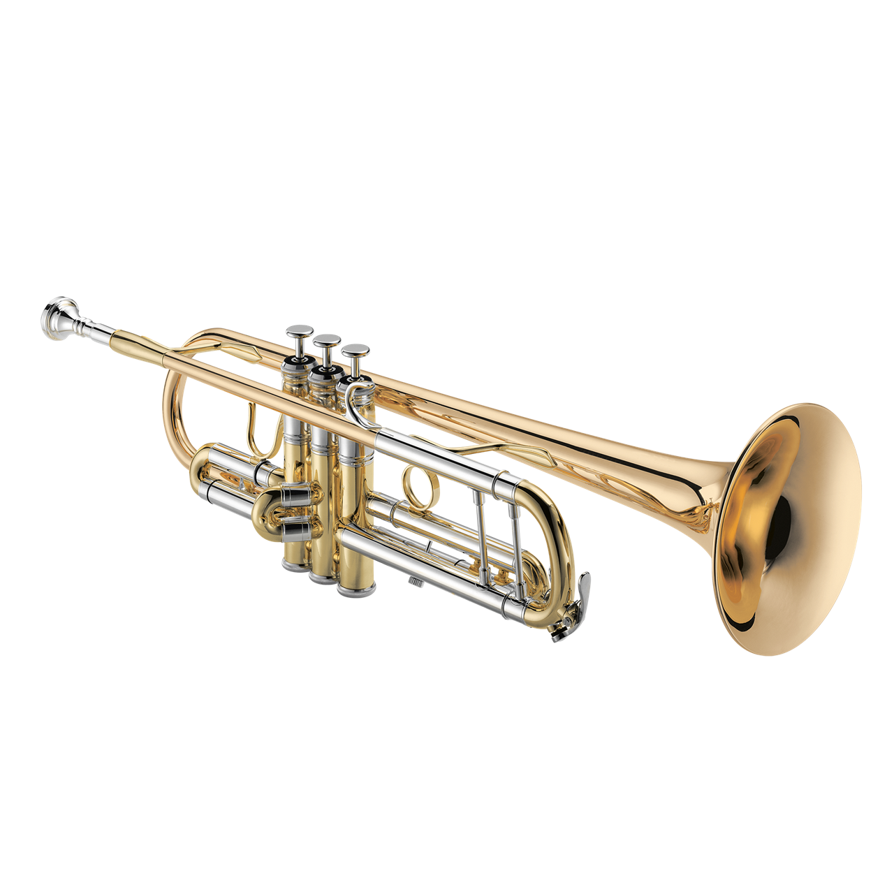 XO Brass Trompete 1602RLS4, Standard-Mundrohr & Schallbecher Goldmessing, in Bb