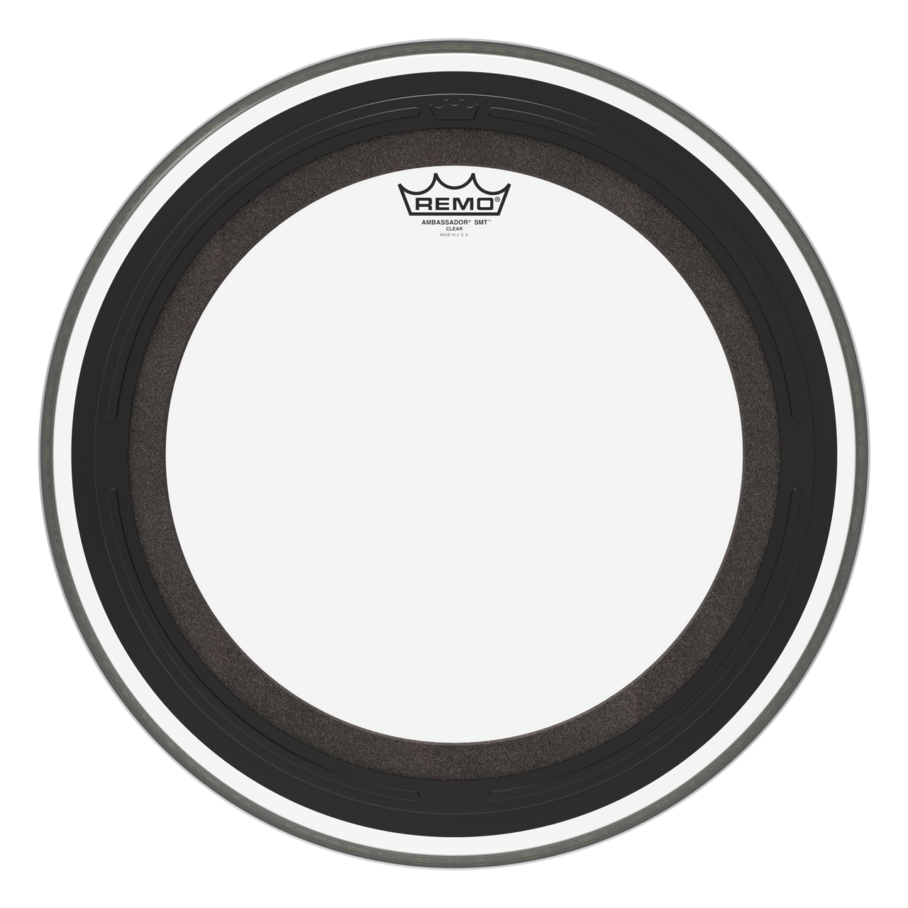 Remo BR-1318-00-SMT Ambassador SMT Bass Drum, 18" Clear