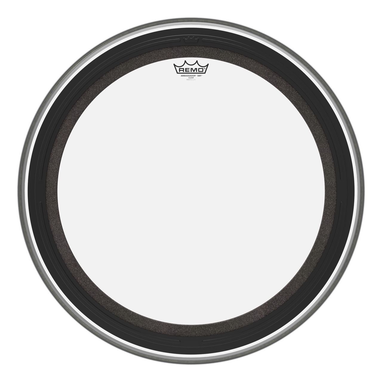 Remo BR-1324-00-SMT Ambassador SMT Bass Drum, 24" Clear