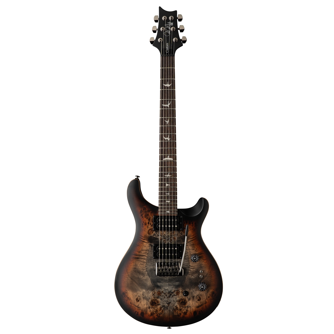 PRS SE Custom 24-08 Poplar Burl - Charcoal Cherry Midnight Burst - Limited Edition