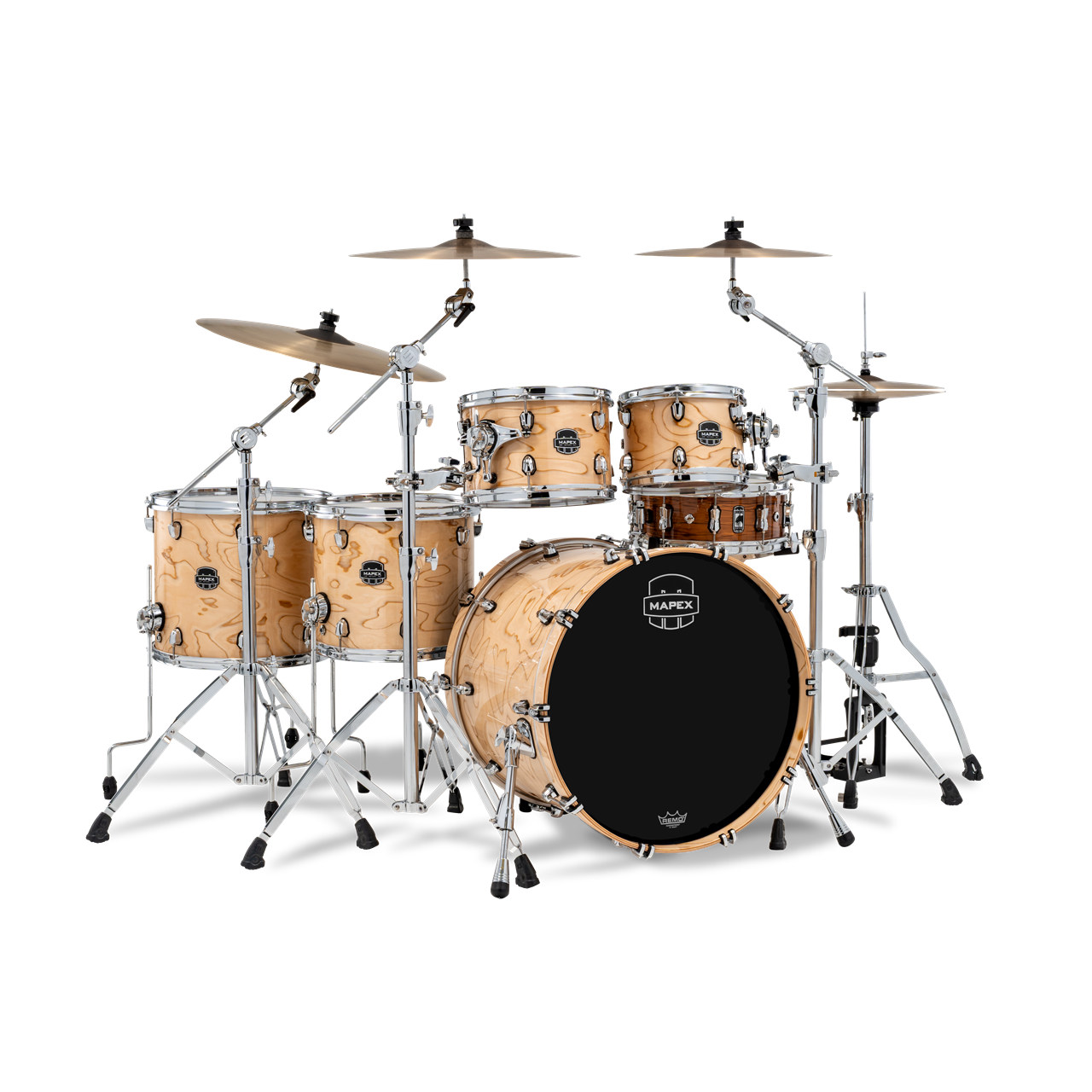 Mapex SR628XUZ Saturn Studioease Shellset 5-teilig, Exotic Natural Burl