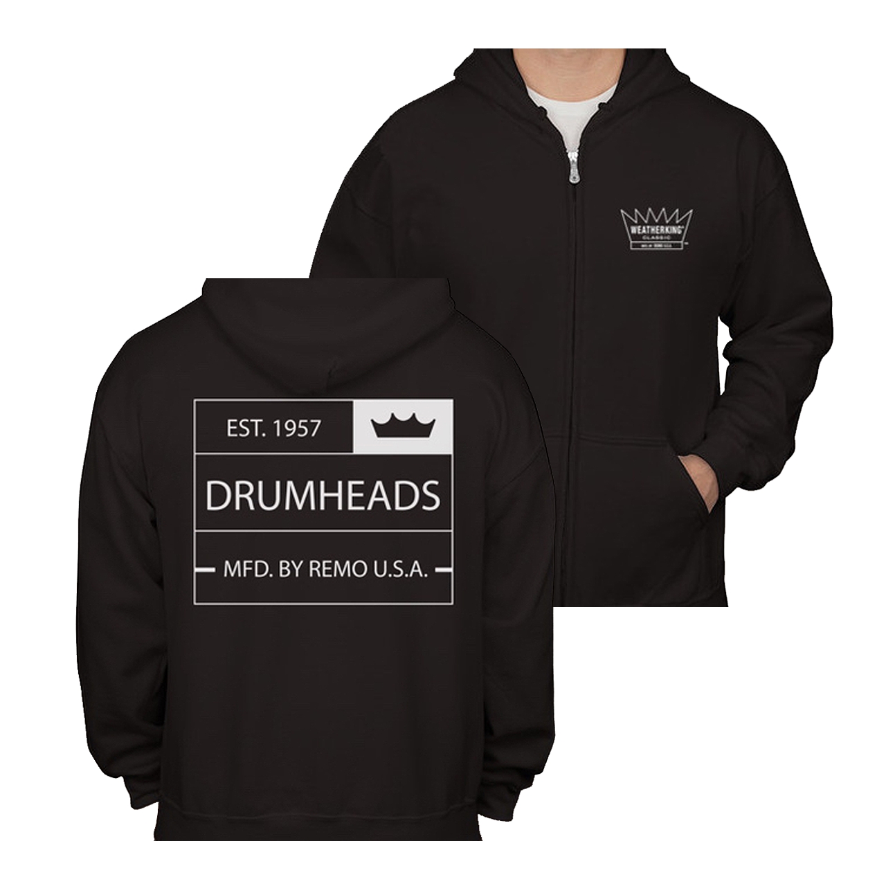 Zip Hoodie schwarz