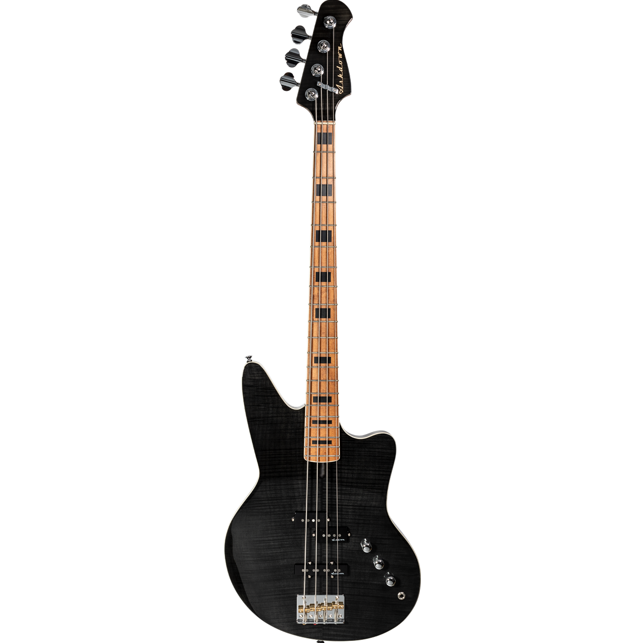 Ashdown E-Bass Saint Artisan 4 Saiten Roasted Obsidian Flame/black