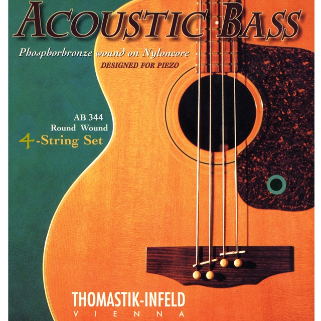 Thomastik AB 344 Acoustic-Basssaiten, 4-Strings, Long Scale 34", Medium Light, Round Wound