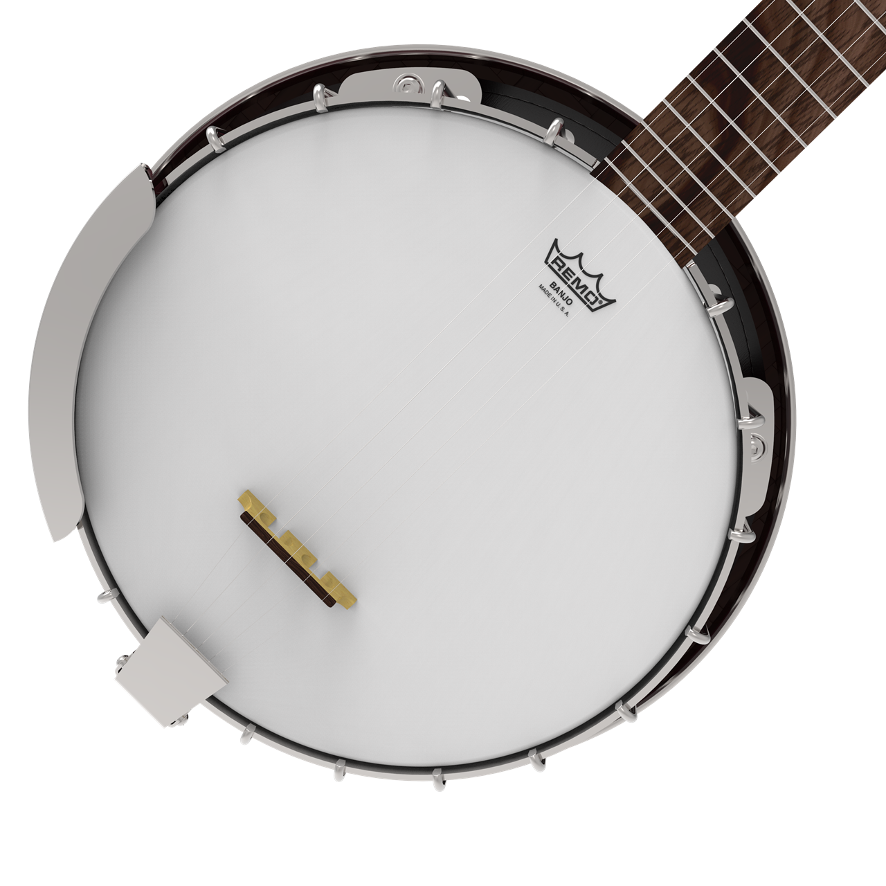 Remo Banjofell, Head Coated Top 11" Weiss High Collar