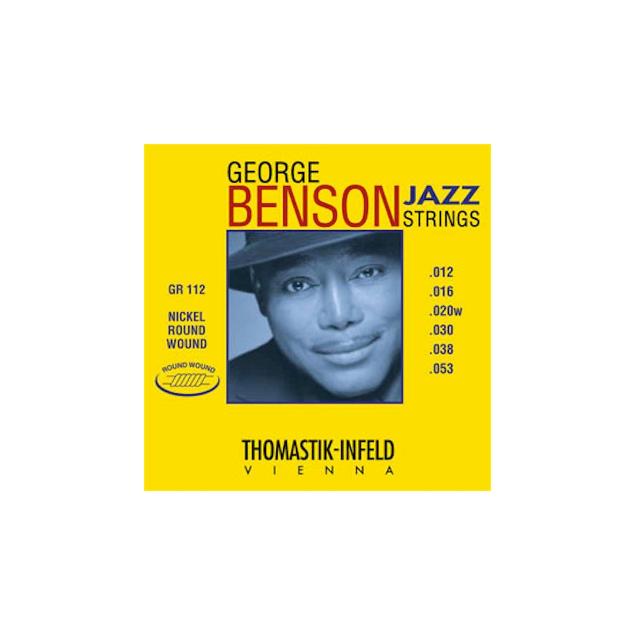 Thomastik E-Gitarren-Saiten, Jazzgitarren-Saiten George Benson, Set, Medium Light, Round Wound