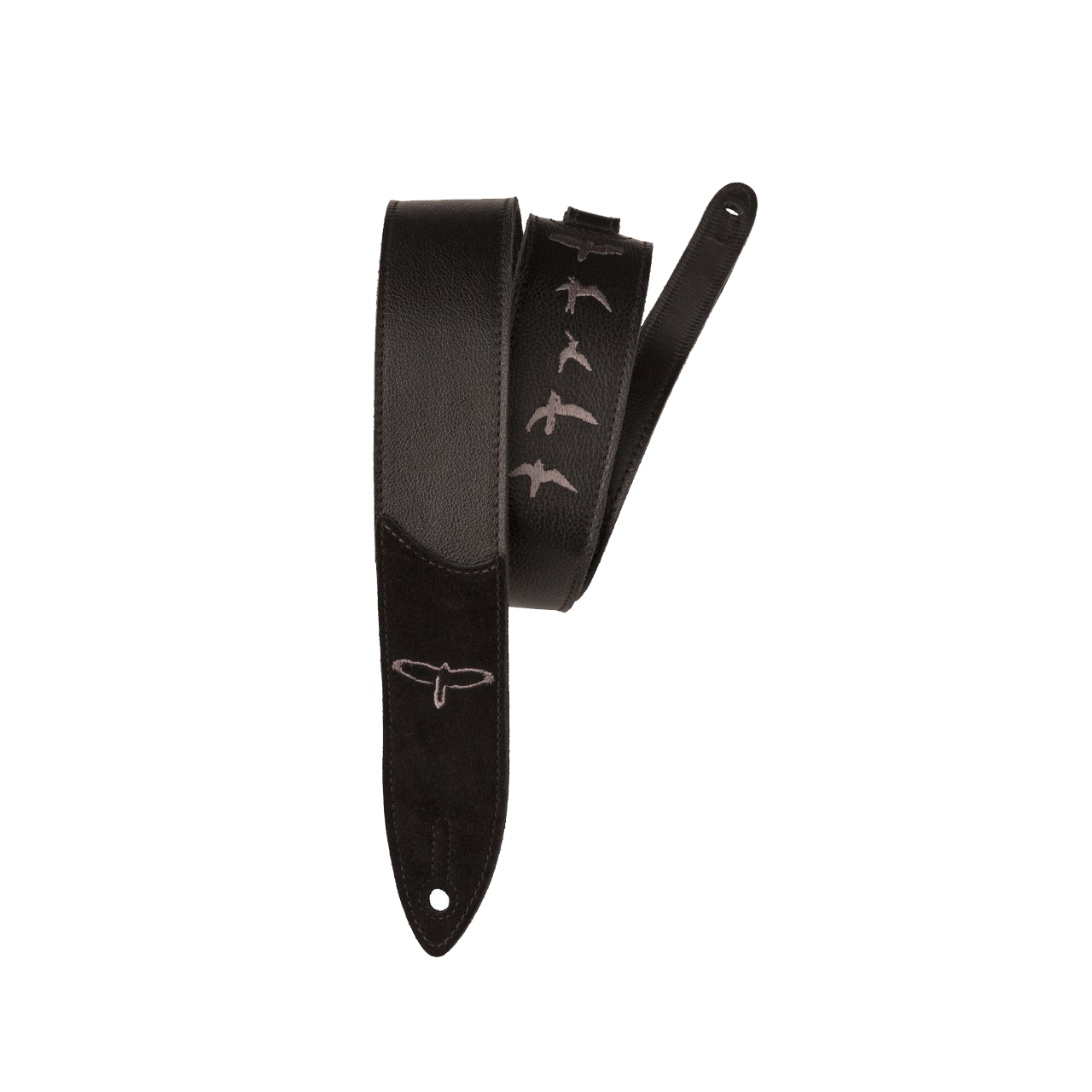 PRS Premium Leather 2" Strap Embroidered Birds | Black