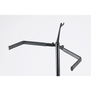 K&M Kontrabassständer höhenverstellbar, mit Bogenhalter | schwarz