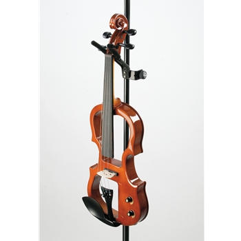 K&M Violin-, Viola Halter zum Anklemmen an Rohre bis 30mm | schwarz
