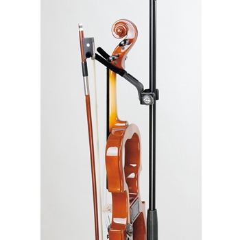 K&M Violin-, Viola Halter zum Anklemmen an Rohre bis 30mm | schwarz