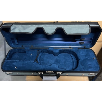San Bernardo Violinkoffer 4/4 grau/blau Alcantara