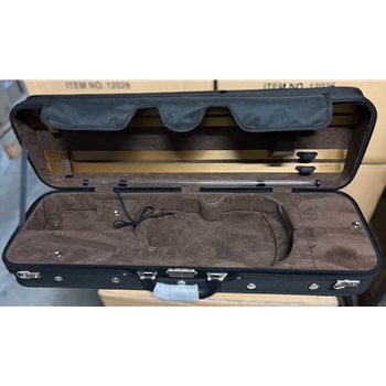 San Bernardo Violinkoffer 4/4 schwarz/braun Alcantara