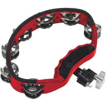 Gon Bops Schellenkranz Rot, mit Clamp