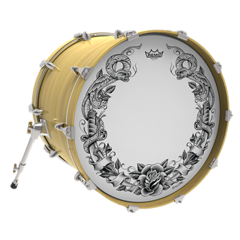 Remo PA-1322-TT-T02 Powerstroke 3 Skyndeep, Tattoo Serpentrose 22