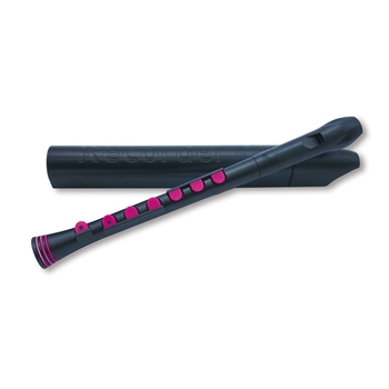 Nuvo N320RD Record+ Sopranblockflöte in C, Schwarz-Pink
