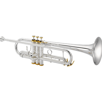 XO Brass Trompete 1602SLTR, "Lightweight", Reverse-Mundrohr, versilbert mit vergoldeten Applikationen in Bb
