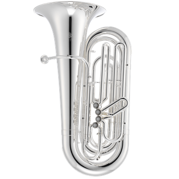 Jupiter JTU1010S Tuba, Serie 1010 versilbert mit Koffer in BBb