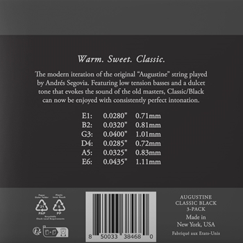 Augustine Classic Black | Normal/Low, 3-Pack Box