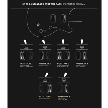 PRS SE CE 24 Standard Stoptail | Satin Charcoal