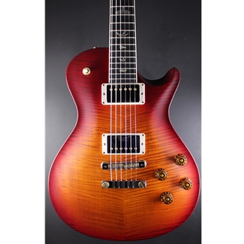 PRS McCarty Singlecut 594 Dark Cherry Sunburst Wood Library 10 Top Satin Finish Ebony Fretboard Hybrid Hardware Limited 2019