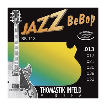 Thomastik, Jazzgitarren-Saite Jazz BeBob, für E-Gitarre, Set, Medium Light, Round Wound