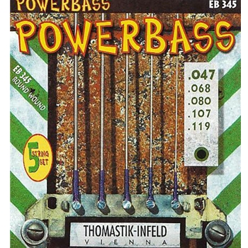 Thomastik E-Bass-Saiten, 5-Strings, Powerbass, Set, Medium Light, Round Wound