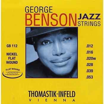 Thomastik E-Gitarren-Saiten, Jazzgitarren-Saiten George Benson, Set, Medium Light, Flat Wound