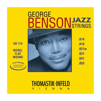 Thomastik E-Gitarren-Saiten, Jazzgitarren-Saiten George Benson, Set, Hard, Flat Wound