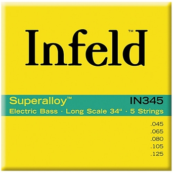 Thomastik E-Bass-Saiten, 5-Strings, Infeld Superalloy, Set, Long Scale 34", Medium Light, Round Wound