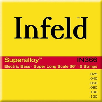 Thomastik E-Bass-Saiten, 6-Strings, Infeld Superalloy, Set, Super Long Scale 36", Light, Round Wound