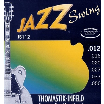 Thomastik, Jazzgitarren-Saite Jazz Swing, für E-Gitarre, Set, Medium Light, Flat Wound