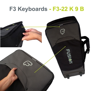 Fusion Keyboard 09 (49-61 keys) Keyboardbag mit Rollen