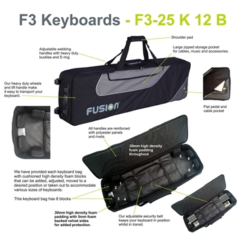 Fusion Keyboard 12 (76-88 keys) Keyboardbag mit Rollen