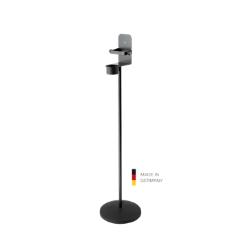 K&M 80310 Desinfektionsmittelständer mit Klemmbügel schwarz