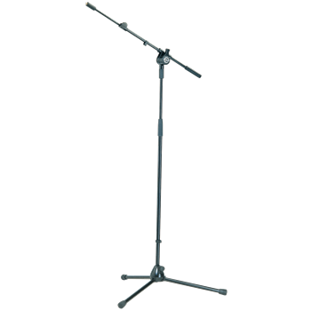 K&M Mikrofonstativ 25600 schwarz mit Schwenkarm ausziehbar