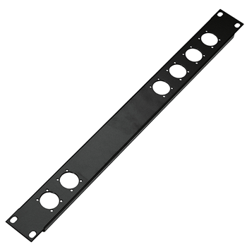 K&M 19" Frontplatte 28306, 1 HE, 6 Bohrungen für XLR Anschlüsse