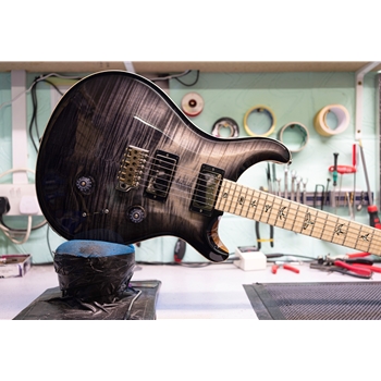 PRS Custom 24, Wood Library, 10 Top, Figured Maple Neck & Fretboard - Charcoal Fade Smokeburst, 2021, (One of a Kind)