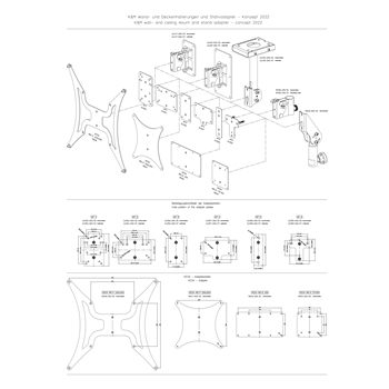 K&M 19618 Adapterplatte VESA MIS-F 400x400